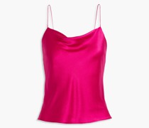 Alice OliviaHarmon drapiertes Top aus Satin aus einer Seidenmischung