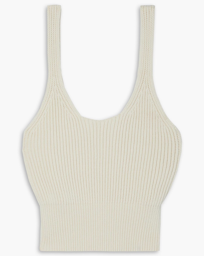Alexander Wang Damen Geripptes Cropped Tanktop aus einer Baumwollmischung M