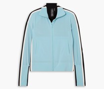 Trainingsjacke aus Stretch-Jersey inColour-Block-Optik