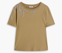 T-Shirt aus Baumwoll-Jersey mit Zierperlen 1