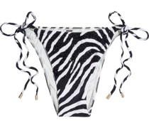 Tief sitzendes Bikini-Höschen mit Zebraprint