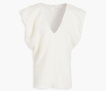 Oberteil aus Jacquard aus einer Leinenmischung