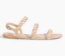 Twistie Slingback-Sandalen aus Glattund Lackleder