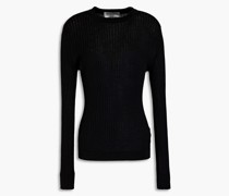 Nico Pullover aus einer gerippten Woll-Seidenmischung