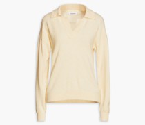 Melierter Pullover aus Kaschmir mit Polokragen