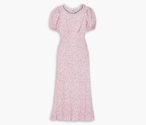 Deia Midikleid aus Voile mit floralem Print und Rüschen