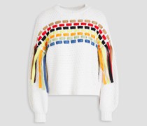 Alice OliviaStrickpullover mit Ripsbandbesatz