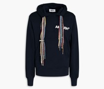 Hoodie aus Baumwollfrottee mit Print