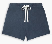 Shorts aus Supima®-Baumwollfrottee mit Flammgarneffekt