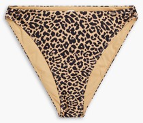Jemila Donna hoch sitzendes Bikini-Höschen mit Leopardenprint