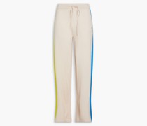 Track Pants aus einer Woll-Kaschmirmischung mit Intarsienmuster