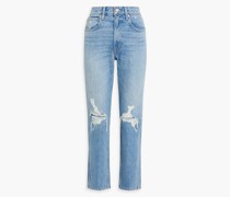 Virginia hoch sitzende Jeans mit schmalem Bein inDistressed-Optik 23