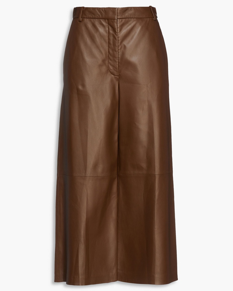 Joseph Damen Travis Cropped Hose mit weitem Bein aus Leder