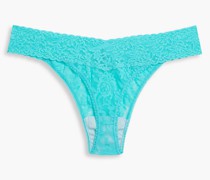 Signature halbhoher String aus Stretch-Spitze