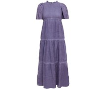 Yara Midikleid aus Ramie mit Raffung