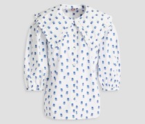 Aldrich Bluse aus Baumwolle mit floralem Print und Rüschenbesatz