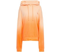 Hoodie aus Fleece aus einer Biobaumwollmischung mit Farbverlauf