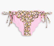 Mott tief sitzendes, wendbares Bikini-Höschen aus strukturiertem Stretch-Crêpe mit Print