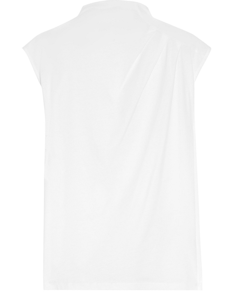 Iris & Ink Damen Plissiertes Oberteil aus Biobaumwoll-Jersey
