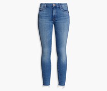 The Looker Ankle halbhohe Skinny Jeans mit Fransen 24