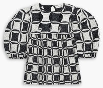 Catalina Calico Oberteil aus gestepptem Baumwoll-Voile mit Print und Cut-outs