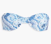 Barbados Bandeau-Bikini-Oberteil mit Bügel und Paisley-Print