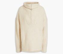 Everett Pullover aus Rippstrick mit halblangem Reißverschluss