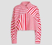 Emerson Cropped Hemd aus Baumwollpopeline mit Streifen