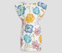 Minikleid aus Baumwolle mit floralem Print