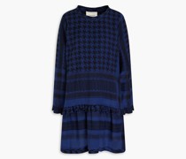 Evelyn gerafftes Minikleid aus Baumwoll-Jacquard