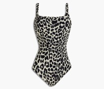 Kamika Carmen Badeanzug mit Leopardenprint und Raffungen