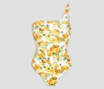 Wren Badeanzug mit floralem Print und asymmetrischer Schulterpartie