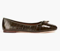Verzierte Ballerinas aus Aalleder