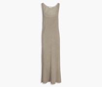 Midikleid aus geripptem Baumwoll-Jersey