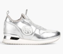 Sneakers aus -Leder mit Logoapplikation