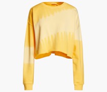 Montay Cropped Sweatshirt aus Biobaumwollfrottee mit Batikmuster