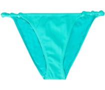 String Knot tief sitzendes geripptes Bikini-Höschen