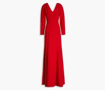 Robe aus Stretch-Crêpe mit Falten