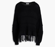 Kirika Pullover aus einer Baumwollmischung mit Fransen/XS