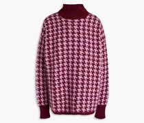 Mia Rollkragenpullover aus einer Alpakamischung mit Hahnentrittmuster M