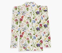 Bluse aus Seiden-Crêpe mit Blumenprint