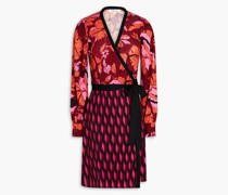 Luella Wickelkleid aus Merinowolle mit floralem Print