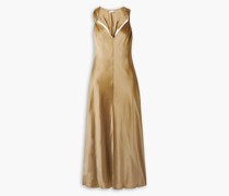 Midikleid aus Seidensatin mit Twist-Detail