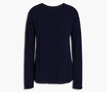 Kaschmirpullover mit Metallic-Besatz