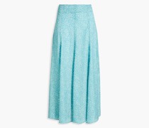 Kara Maxirock aus Satin mit Schlitz vorne