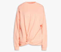 Sweatshirt aus Baumwollfrottee mit Twist-Detail