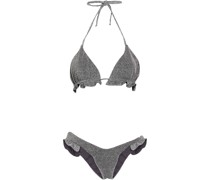 Triangel-Bikini mit -Effekt und Rüschen