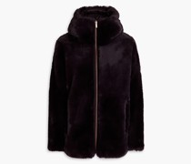 Longie Kapuzenjacke aus Kunstfell