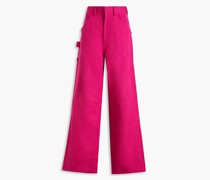 Hose mit weitem Bein aus Gabardine aus einer Baumwollmischung