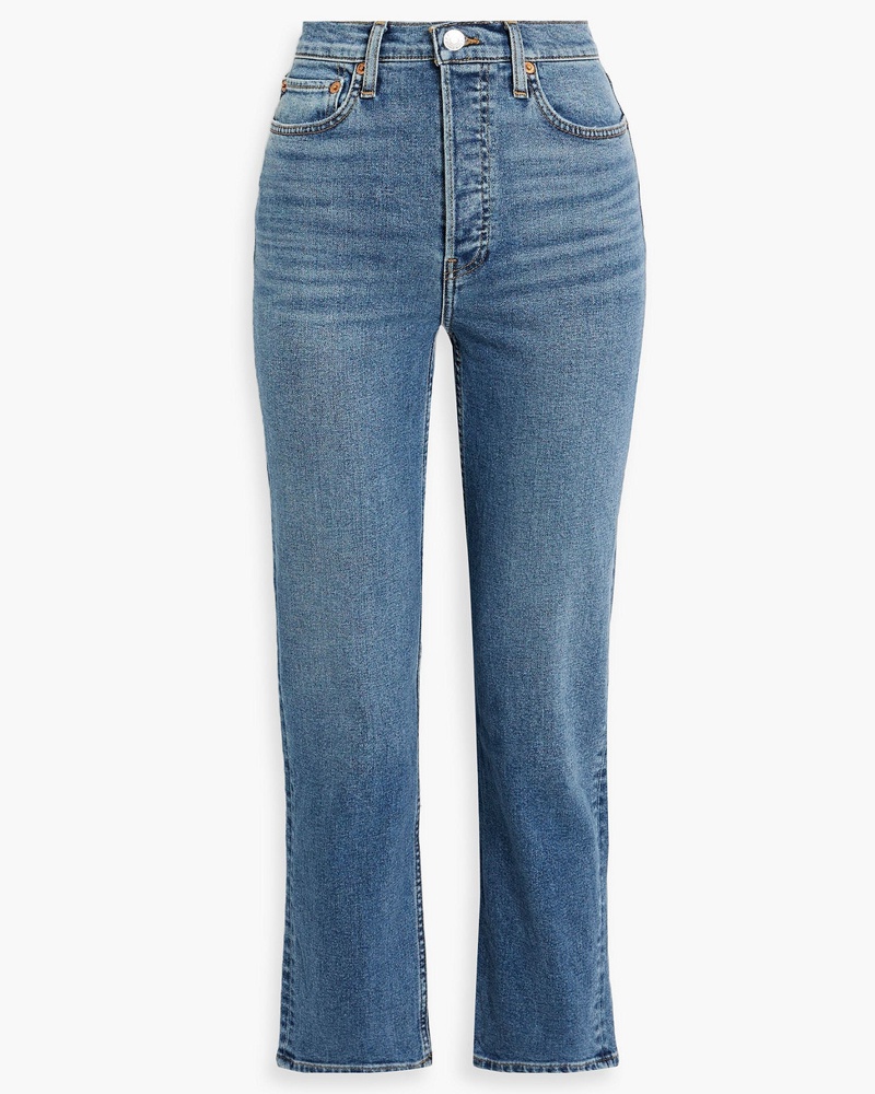 RE/DONE Damen 70s hoch sitzende Jeans mit geradem Bein 28